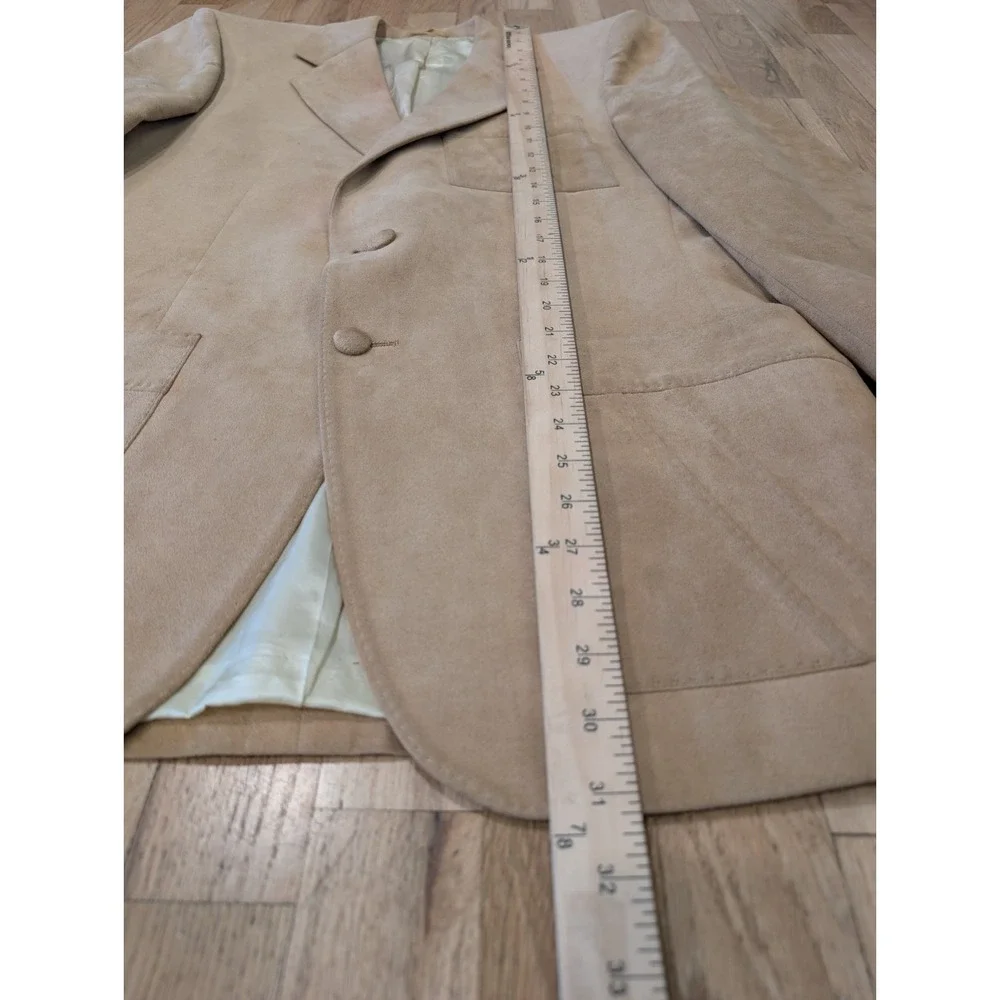 Vtg 70s LeBaron UltraSuede Sport Coat Blazer 40 ACWA Union Made Golden Beau